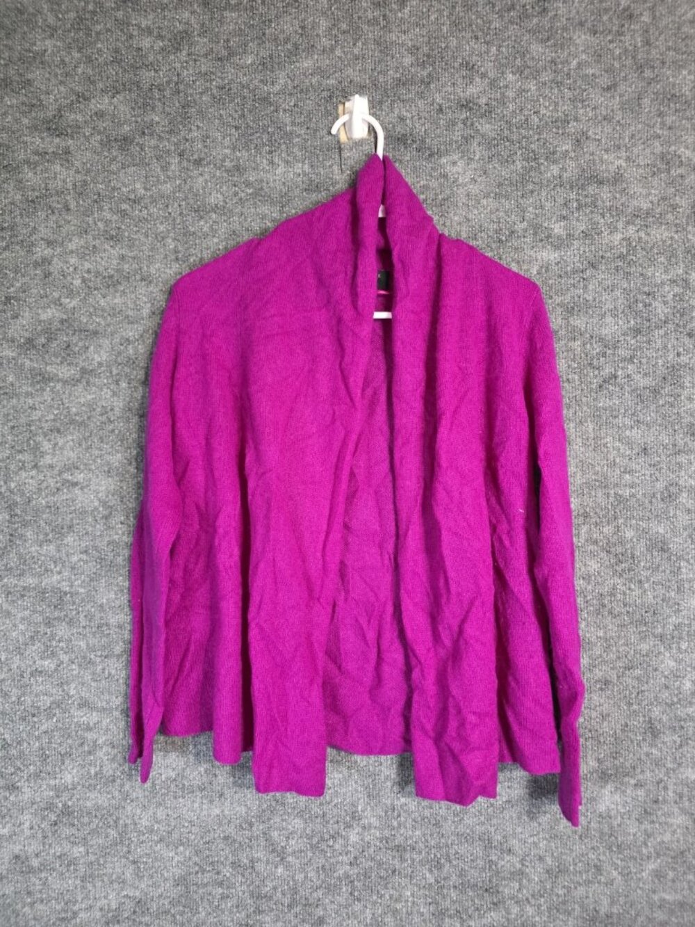 Charter Club Cashmere Sweater Womens Small Petite Purple Cardigan Pilling Damage